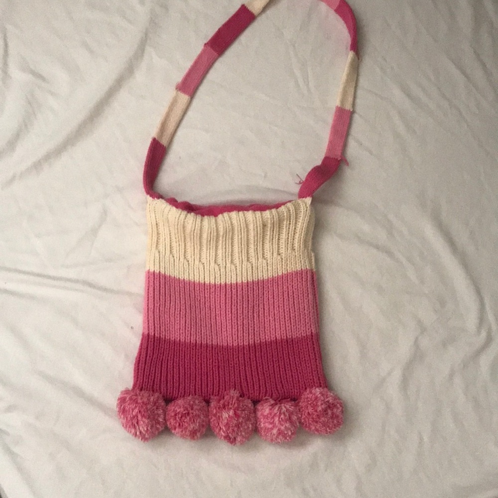 The Children Place pink crochet handbag for girls